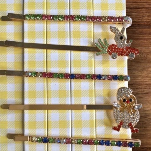 PIPER K Set of 5 Easter Jeweled Bobby Pins – NWT - Picture 5 of 11